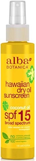 Alba Botanica Coconut SPF Oil