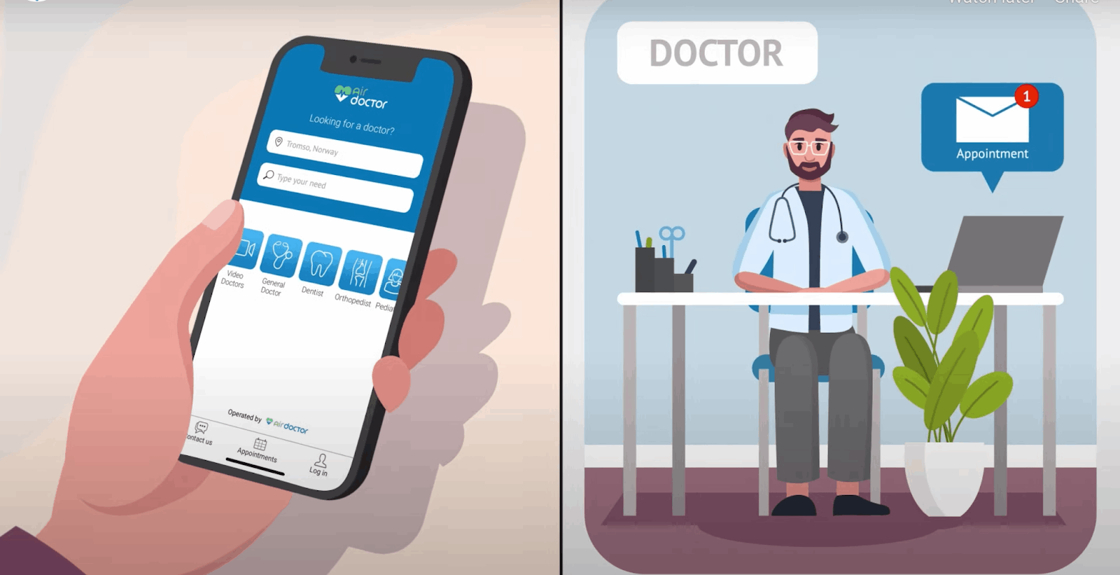 Air Doctor App - Browse Doctors While Traveling