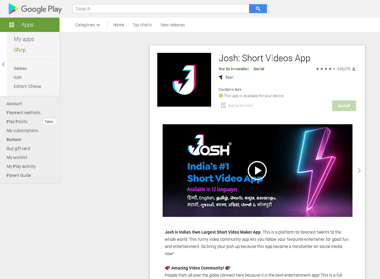 Josh App - How to Make Short Videos